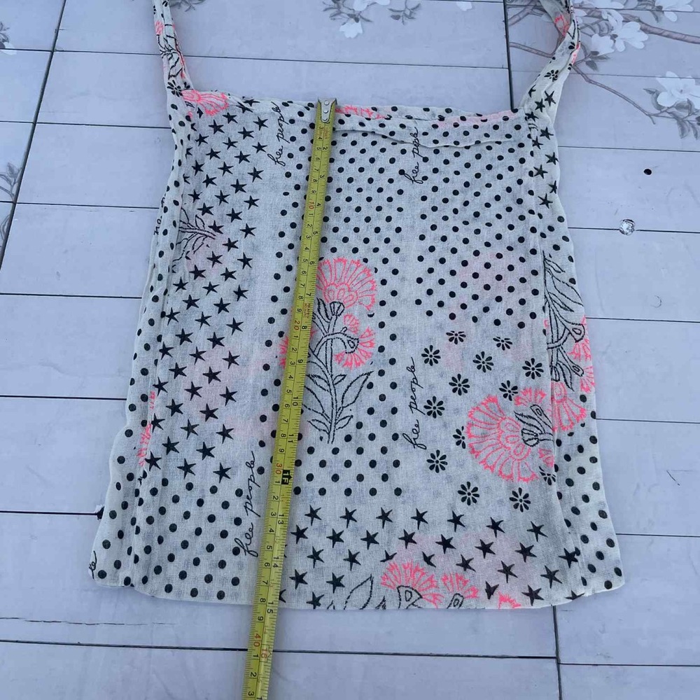 Free People Pink Floral and Black Polka Dot Bag - Picture 4 of 5